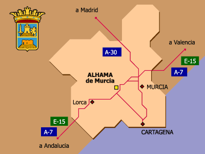Resultado de imagen de Alhama de Murcia. mapa
