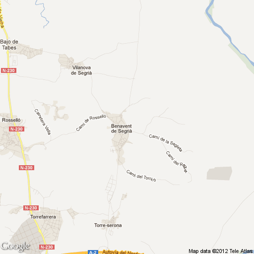 Imagen de Benavent de Segrià mapa 25132 1 