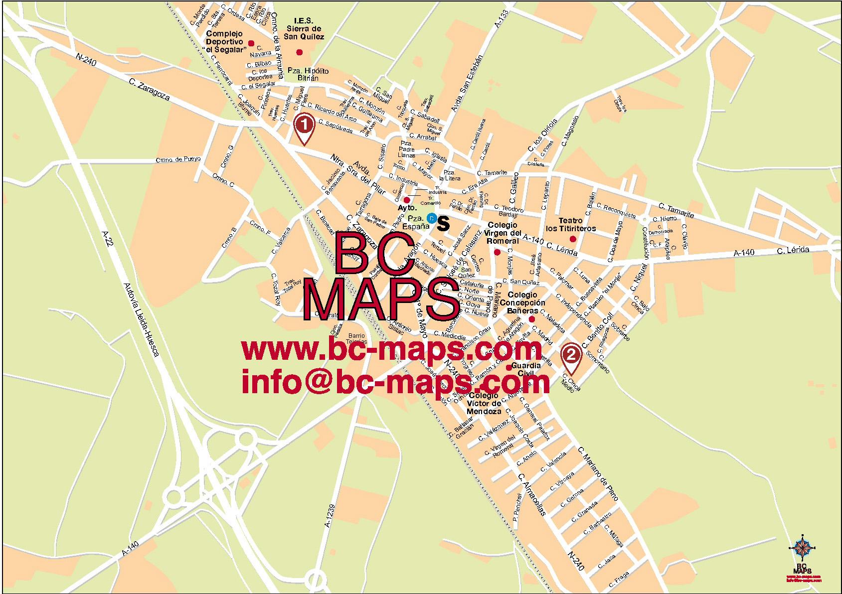 Imagen de Binéfar mapa 22500 3 