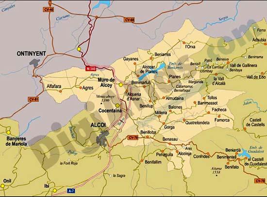Imagen de Cocentaina mapa 03820 4 