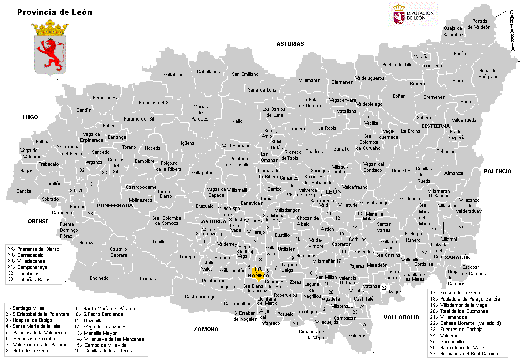 Imagen de La Bañeza mapa 24750 2 
