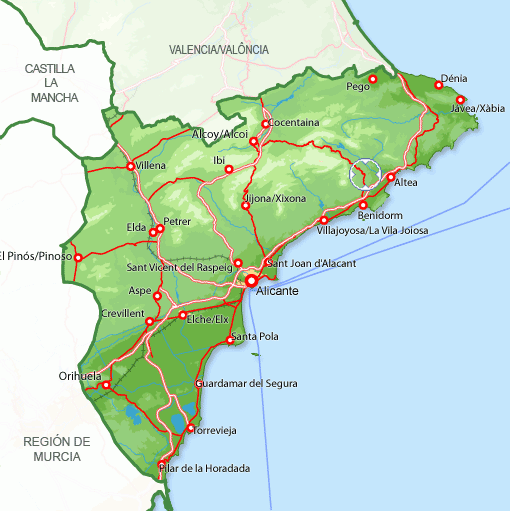 Imagen de La Nucia mapa 03530 2 
