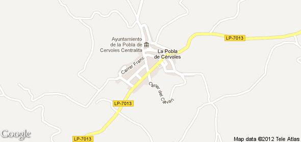 Imagen de La Pobla de Cérvoles mapa 25471 2 