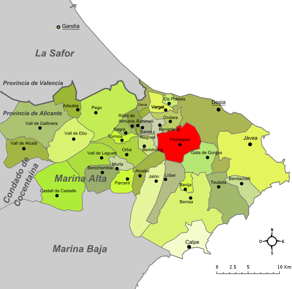 Imagen de Pedreguer mapa 03750 2 