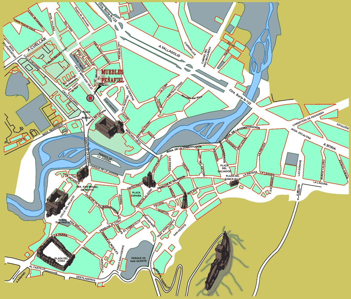 Imagen de Peñafiel mapa 47300 2 