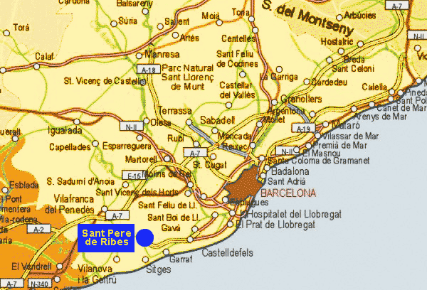 Imagen de Sant Pere de Ribes mapa 08810 2 