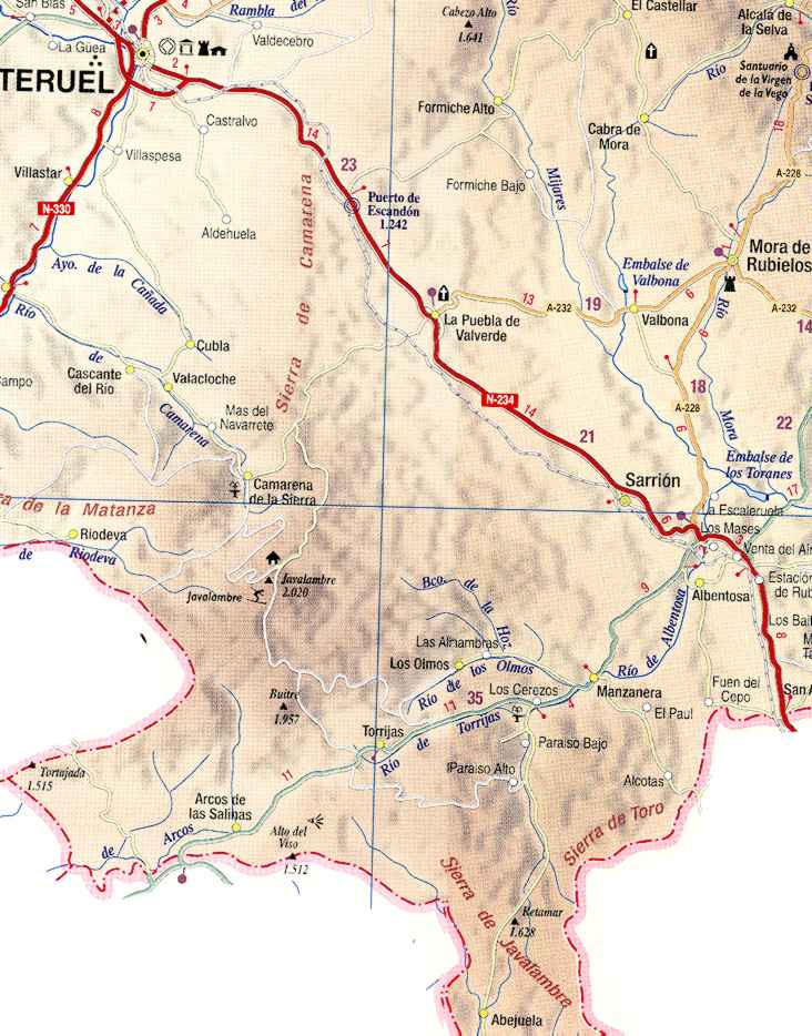 Imagen de Sarrión mapa 44460 3 